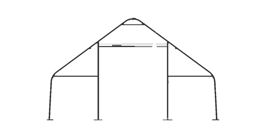 Dibujo frontal de la carpa ALASKA-S 110