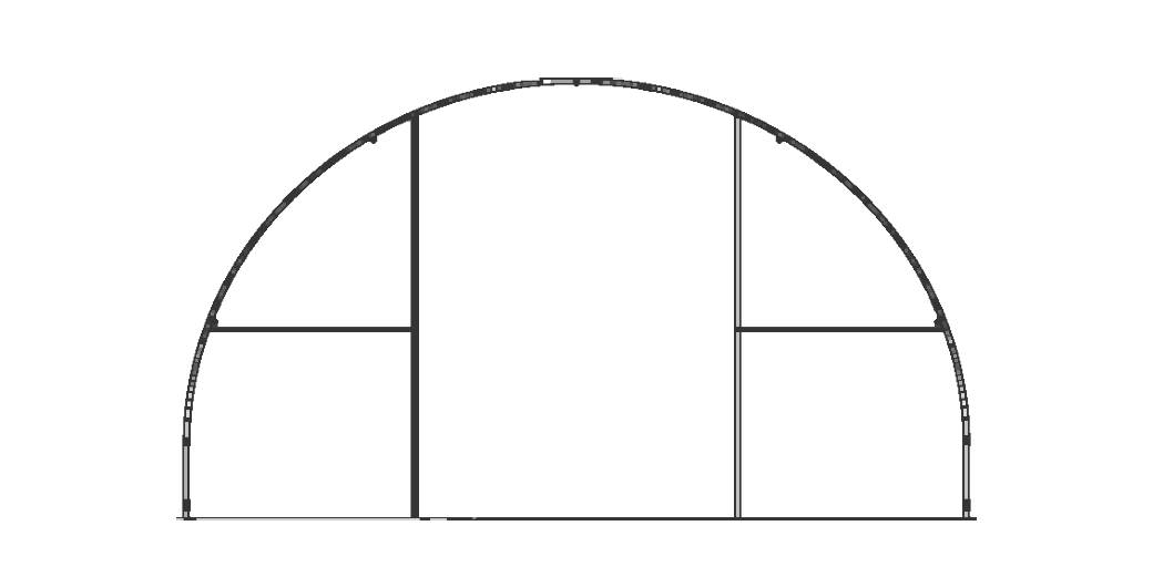 Dibujo frontal de la carpa ALASKA-R 110