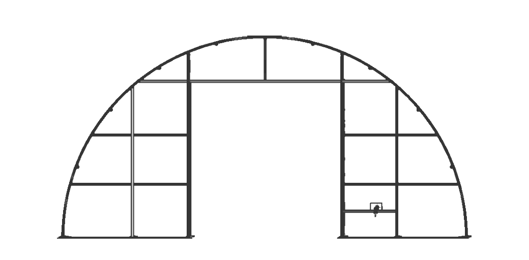Dibujo frontal de la carpa ERA 223